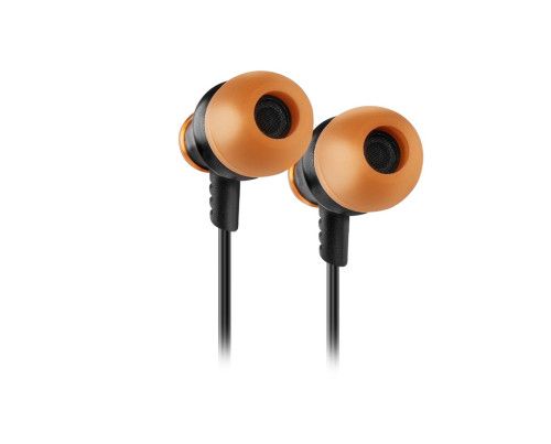 Krom Kinear Auriculares Alámbrico Dentro de oído Juego Negro, Naranja