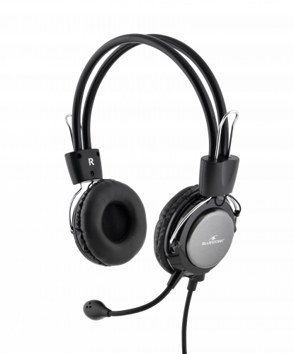 Bluestork MC-201 auricular y casco Auriculares Diadema Conector de 3,5 mm Negro, Plata