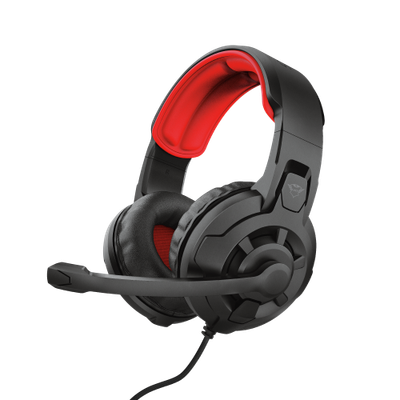 Trust GXT 411 Radius Auriculares Alámbrico Diadema Juego Negro, Rojo