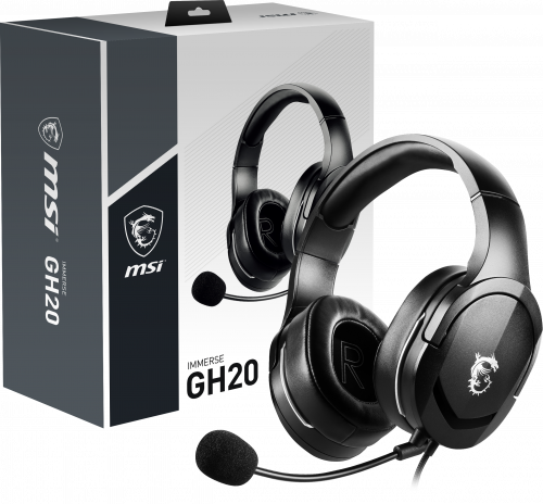 MSI Immerse GH20 Auriculares Diadema Conector de 3,5 mm Negro