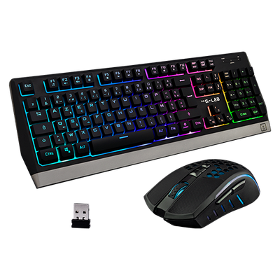 THE G-LAB WIRELESS GAMING COMBO - MOUSE + KEYBOARD - SPANISH LAYOUT (COMBO-TUNGSTEN/SP)