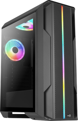 Aerocool SPLINTER DUO Carcasa de Ordenador ATX 3 x Ventiladores ARGB 12cm + Mesh Frontal