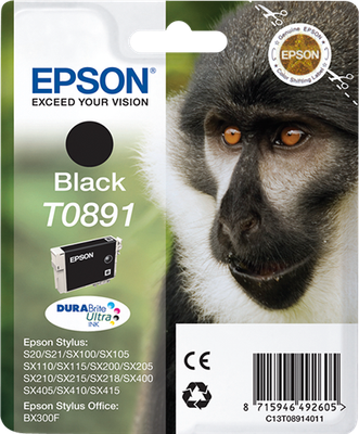 EPSON TINTA (C13T08914011) NEGRO STYLUS S20/X205