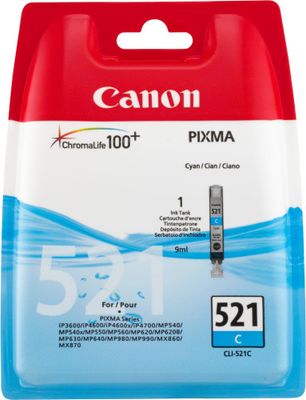Canon CLI-521 C cartucho de tinta 1 pieza(s) Original Cian