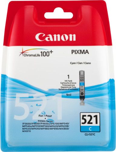 Canon CLI-521 C cartucho de tinta 1 pieza(s) Original Cian