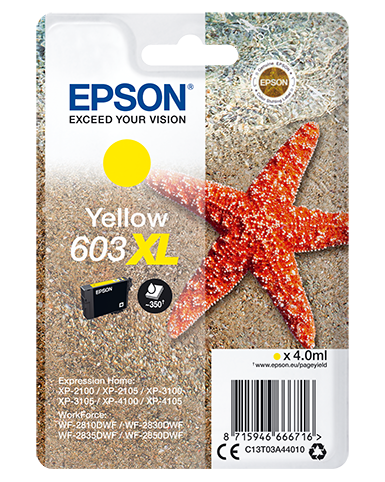 Epson Singlepack Yellow 603XL Ink