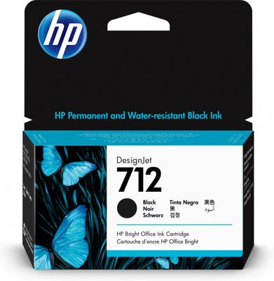 HP712 CARTUCHO GRAN FORMATO TINTA HP 712 NEGRO (3ED70A)