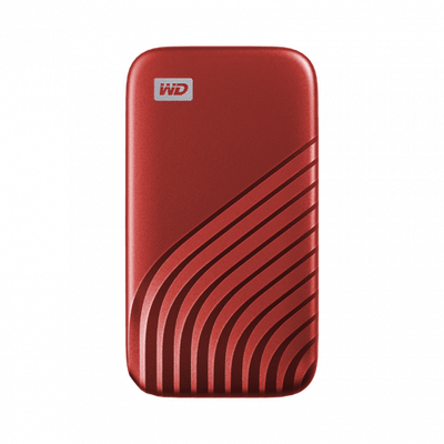 SANDISK MY PASSPORT TM SSD 500GB, RED, 1050MB/S READ, 1000MB/S WRITE, PC & MAC COMPATIABLE