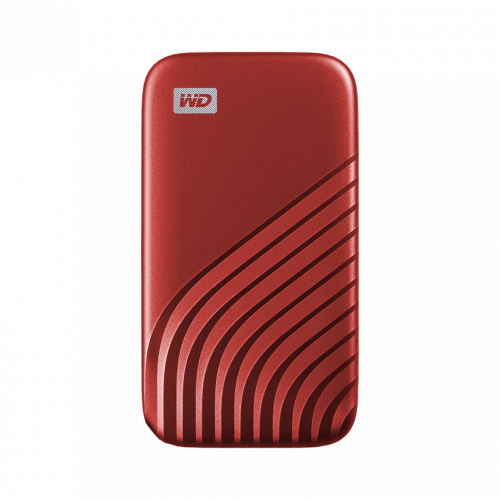 SANDISK MY PASSPORT TM SSD 2TB RED, 1050MB/S READ, 1000MB/S WRITE, PC & MAC COMPATIABLE