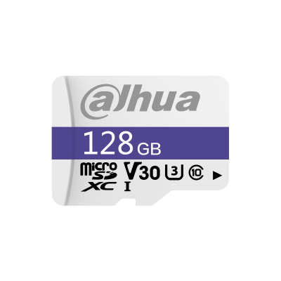 DAHUA MICROSD 128GB MICROSD CARD, READ SPEED UP TO 95 MB/S, WRITE SPEED UP TO 38 MB/S, SPEED CLASS C10, U3, V30, TBW 80TB (DHI-TF-C100/128GB)