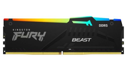 MEMORIA KINGSTON FURY BEAST RGB DDR5 16GB KIT2 4800MT/S  CL3