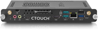 CTOUCH OPS 2,1 GHz i3-8145U Microsoft Windows 10 IoT Enterprise 800 g Negro