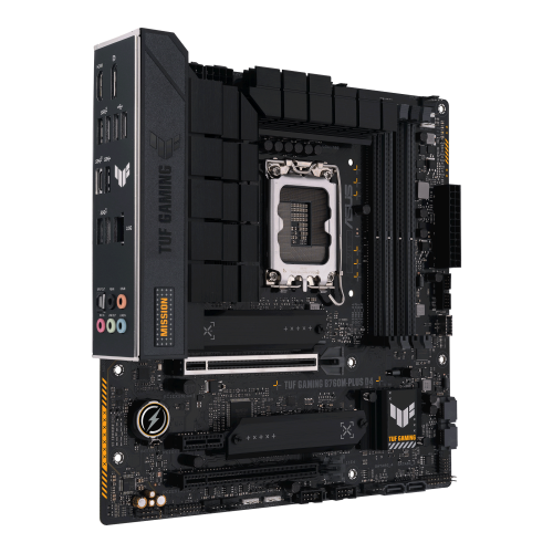 PLACA ASUS TUF GAMING B760M-PLUS,INTEL,1700,B760,4DDR5,128GB,HDMI+DP,4SATA+2M.2,5USB 3.2+1USB-C,2.5GB,MATX