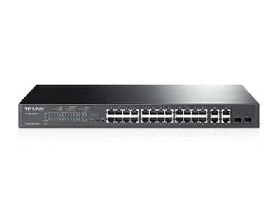 TP-LINK T1500-28PCT Gestionado L2 Fast Ethernet (10/100) Energía sobre Ethernet (PoE) 1U Negro