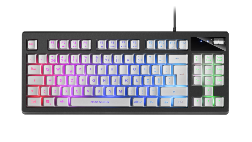 Mars Gaming MKAXWPT teclado USB Portugués Negro, Blanco