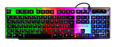 The G-Lab Keyz Neon teclado USB QWERTY Español Negro