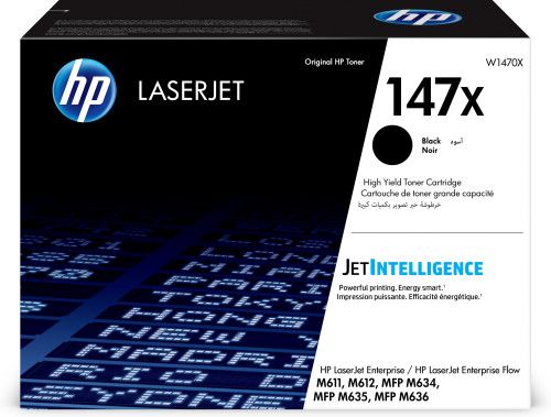 HP LaserJet Cartucho de tóner Original 147X negro de alta capacidad