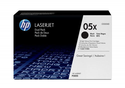 HP 05X PACK 2 TONER HP05X NEGRO (CE505XD)