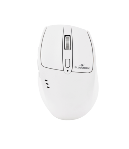 BLUESTORK MOUSE PRO RAT�N INAL�MBRICO 2,4 GHZ 6 BOTONES, 200/1200 PPP, COMPATIBLE CON WINDOWS Y MAC, RECARGABLE CON INDICADOR DE CARGA. BLANCO