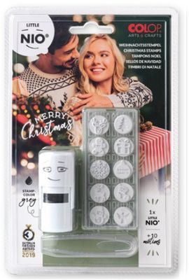 BLISTER IMPRENTILLA LITTLE NIO 10 PICTOS TEMÁTICA "NAVIDAD" COLOP NIL004