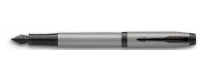 PLUMA IM GRIS MATE/ADORNOS NEGROS MEDIUM PARKER 2127620