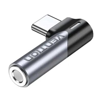 ADAPTADOR AUDIO VENTION USB-C/M - JACK 3.5MM/H ALUMINIO GREY/BLACK