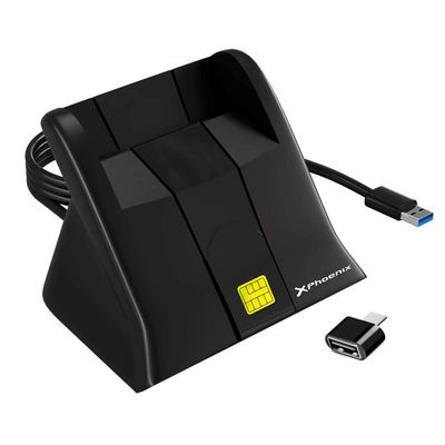 LECTOR DE TARJETAS DNIE PHOENIX USB + ADAPTADOR USB-C LECTOR DE TARJETAS DNIE PHOENIX USB + ADAPTADOR USB-C