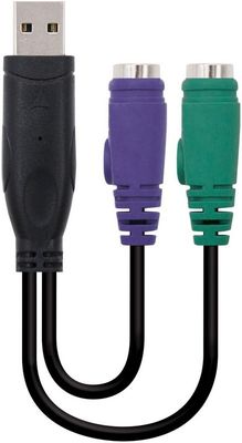 CABLE CONVERSOR PS2 A USB TIPO 2XPS2H-AM 15 CM