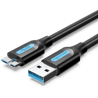 CABLE USB-A/M 3.0 - MICROUSB/M VENTION 5GBPS 10W 0.5M BLACK