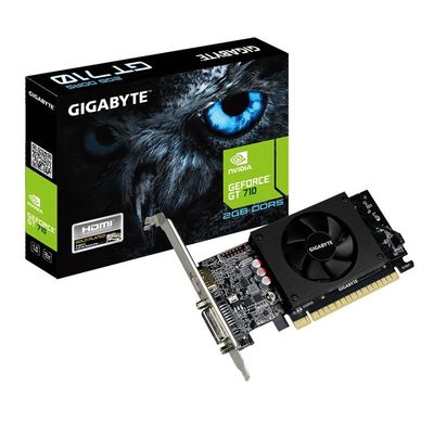 TARJETA DE VIDEO GIGABYTE GT710 2GB DDR5 HDMI DVI PERFIL BAJO