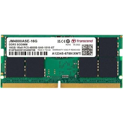 MEMORIA SODIMM 16GB TRANSCEND DDR5 4800MHZ MEMORIA SODIMM 16GB TRANSCEND DDR5 4800MHZ