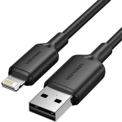 CABLE VENTION USB-A 2.0 - LIGHTNING 2.4A 1M BLACK