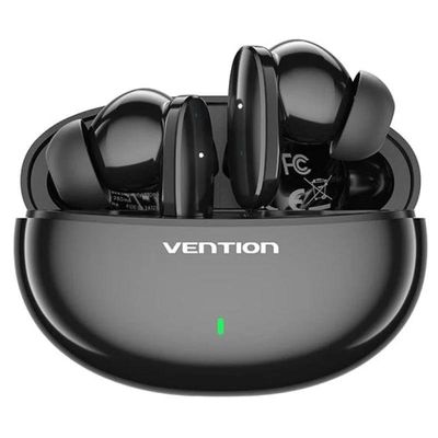 AURICULARES VENTION BLUETOOTH 5.3 TRUE WIRELESS 7 HORAS BLACK