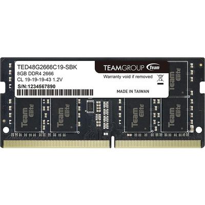 MEMORIA SODIMM 8GB TEAMGROUP DDR4 2666MHZ MEMORIA SODIMM 8GB TEAMGROUP DDR4 2666MHZ