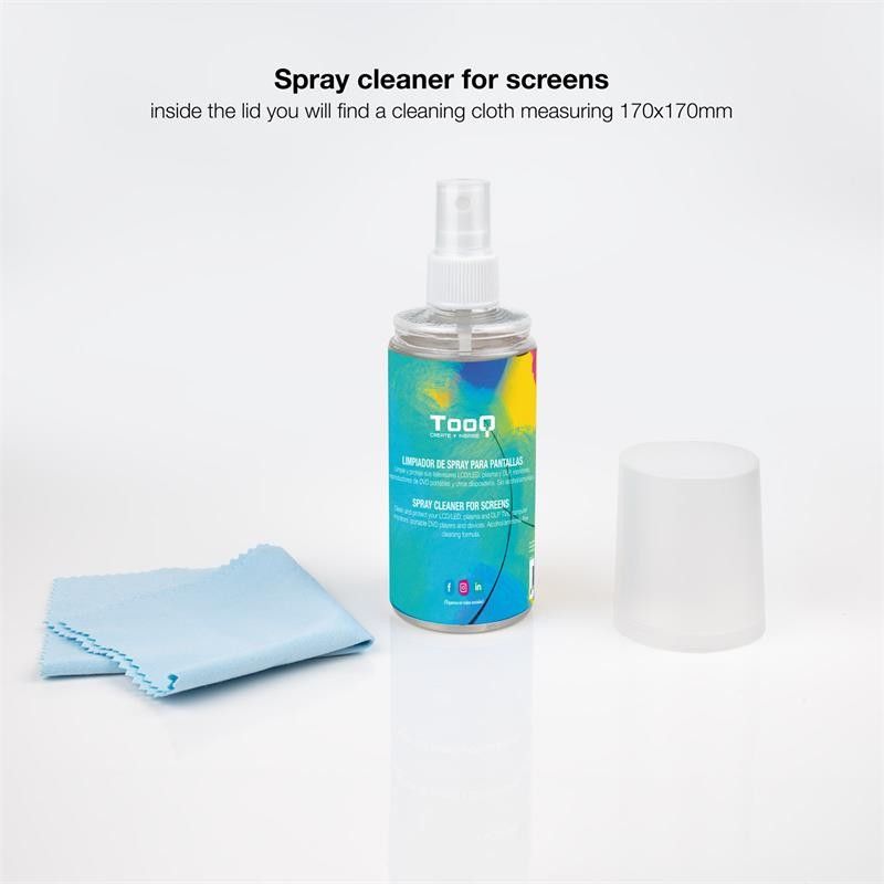 KIT TOOQ SPRAY LIMPIADOR PANTALLA 150ML + PA�O MICROFIBRA