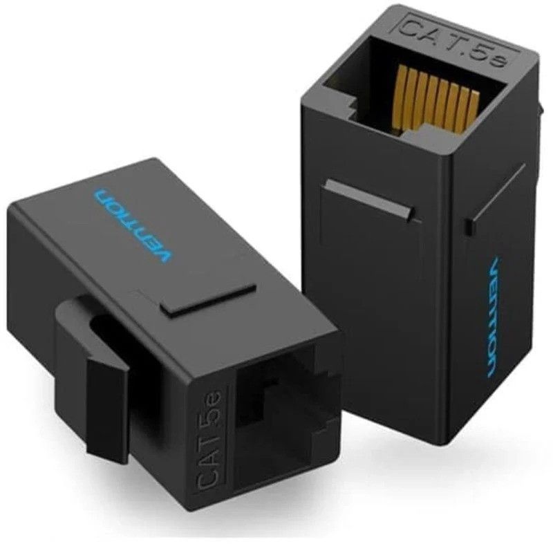 ADAPTADOR VENTION RJ45 CAT.5E UTP HEMBRA - HEMBRA BLACK
