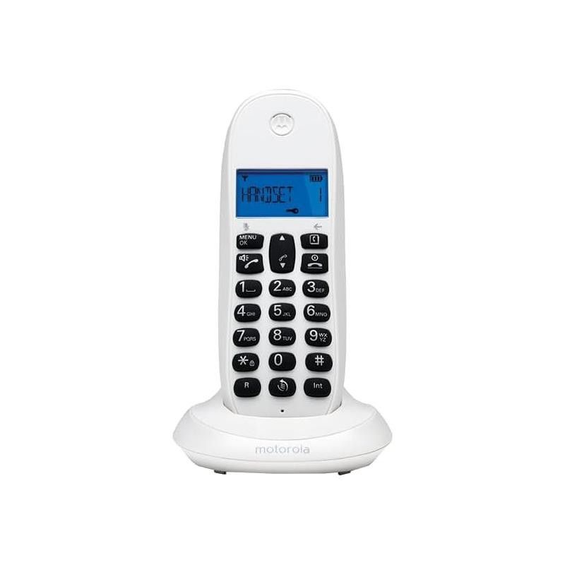 TELEFONO MOTOROLA C1001 CALL BLOCKING DECT WIRELESS WHITE