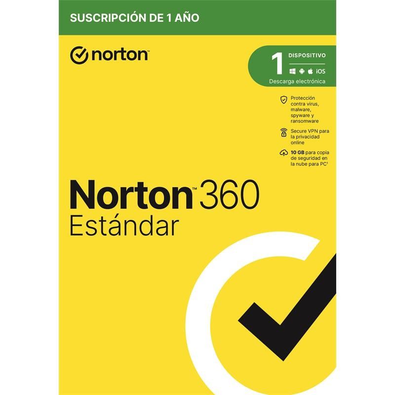 NORTON 360 STANDARD 10GB ES 1 USER 1 DEVICE 1 A�O L. ELECTRONICA