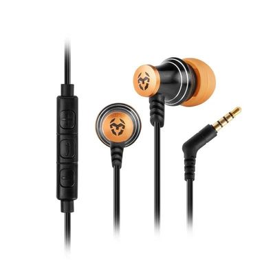 AURICULARES + MICROFONO KROM KINEAR IN EAR AUX MULTIPLATAFORMA BLACK/ORANGE AURICULARES + MICROFONO KROM KINEAR IN EAR AUX MULTIPLATAFORMA BLACK/ORANGE