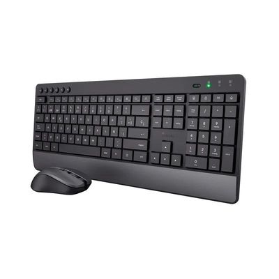 TECLADO + RATON TRUST TREZO WIRELESS BLACK ECO