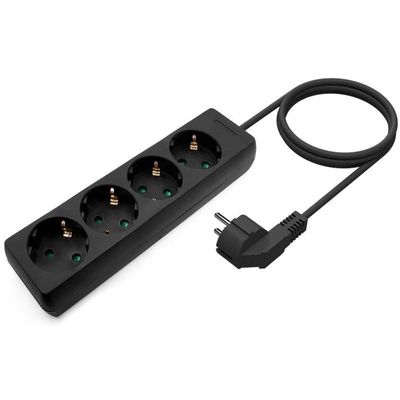 REGLETA AISENS 4 SCHUKOS PROTECCION 1,4M BLACK