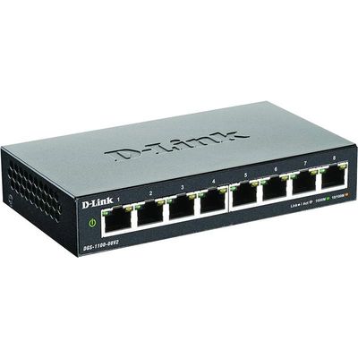 SWITCH D-LINK GIGABIT 8 PUERTOS DGS-1100-08V2/E EASYSMART GESTIONABLE SWITCH D-LINK GIGABIT 8 PUERTOS DGS-1100-08V2/E EASYSMART GESTIONABLE