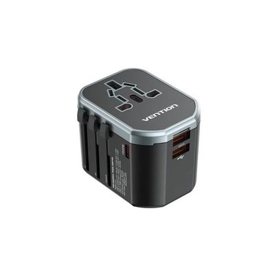 CARGADOR DE PARED VENTION UNIVERSAL USB-C 2XUSB-A 20W