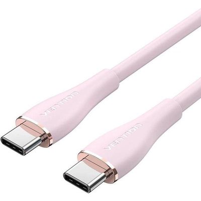 CABLE USB-C VENTION TIPO USB-C/M - USB-C/M 480MBPS 5A 100W 1.5M ROSE