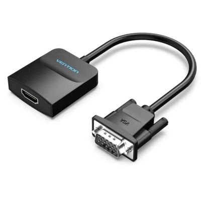 CABLE CONVERSOR VENTION VGA/M - HDMI/H 1M BLACK CABLE CONVERSOR VENTION VGA/M - HDMI/H 1M BLACK