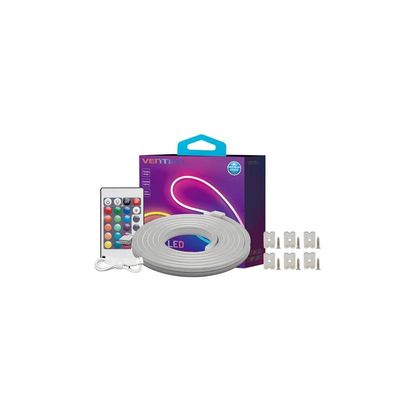 TIRA LED VENTION SILICONA NEON RGB CONTROL REMOTO 5V 5M TIRA LED VENTION SILICONA NEON RGB CONTROL REMOTO 5V 5M