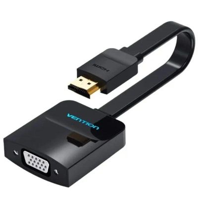 CABLE CONVERSOR VENTION HDMI/M - VGA/H JACK 3.5/H 15CM BLACK CABLE CONVERSOR VENTION HDMI/M - VGA/H JACK 3.5/H 15CM BLACK