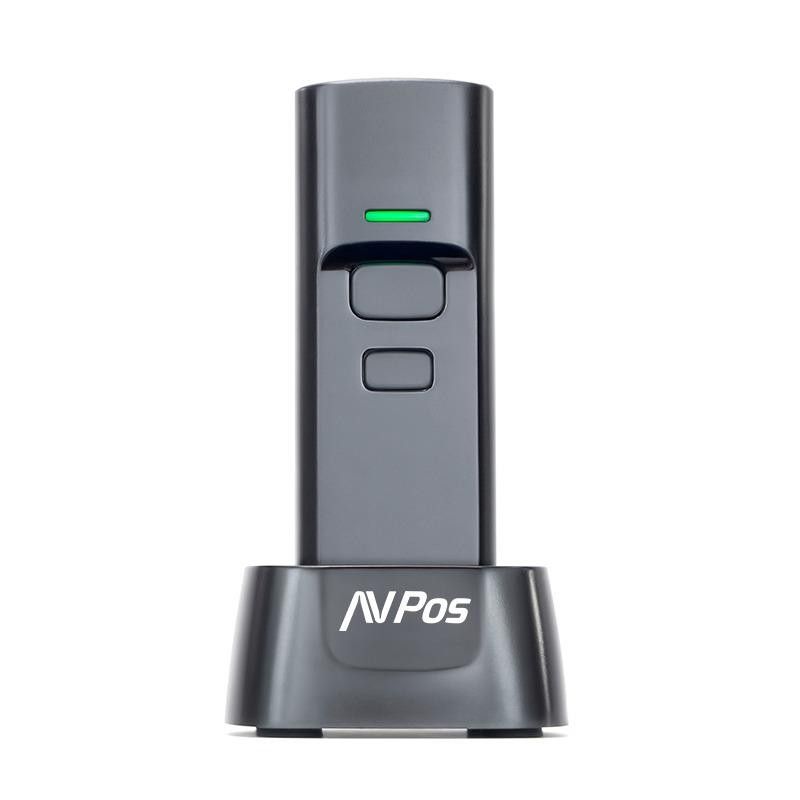 LECTOR CODIGOS AVPOS PORTATIL 2D + QR BT03 WIRELESS 2.4 + BLUETOOTH + BASE