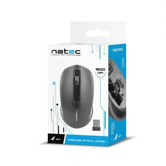 RATON NATEC JAY 2 1600DPI WIRELESS BLACK