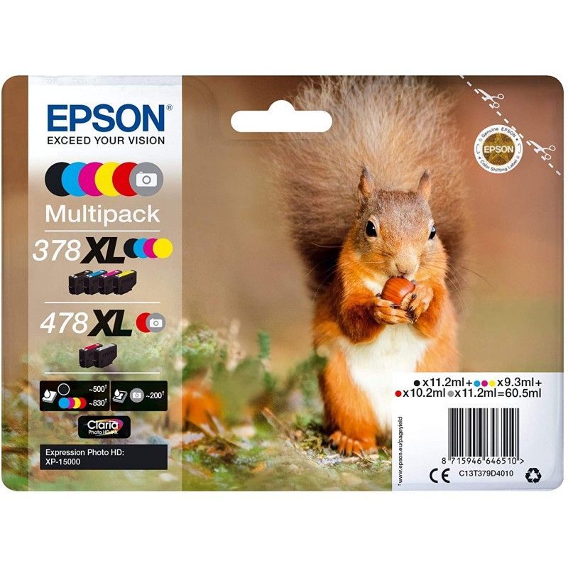 TINTA EPSON C13T379D4010 MULTIPACK 478XL T379D